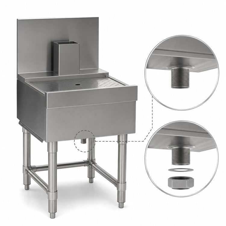 Product image #4 for 30-Inch Stainless Steel Underbar Beer Drainer with Removable Insert