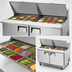 Thumbnail image #4 for Everest Refrigeration Two-Section Back-Mount Mega-Top Sandwich Prep Table, 59-1/8-Inch Wide, Self-Contained R290 Refrigeration