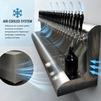 Thumbnail image #4 for Perlick Corporation 3076-27 81-Inch Wall-Mount Air-Cooled Modular Draft Beer Dispensing Tower, 27 Faucets, Stainless Steel