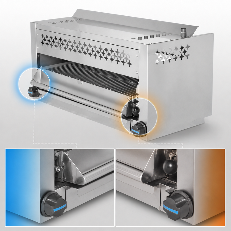 Product image #4 for Radiance TASM-36 Natural Gas Salamander Broiler, 36 Inch, Range/Wall Mount