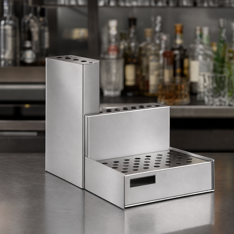 Product image #4 for Top Shelf 13-Inch Stainless Steel Underbar Drainer Only for 4040 Series Spacesaver Heads