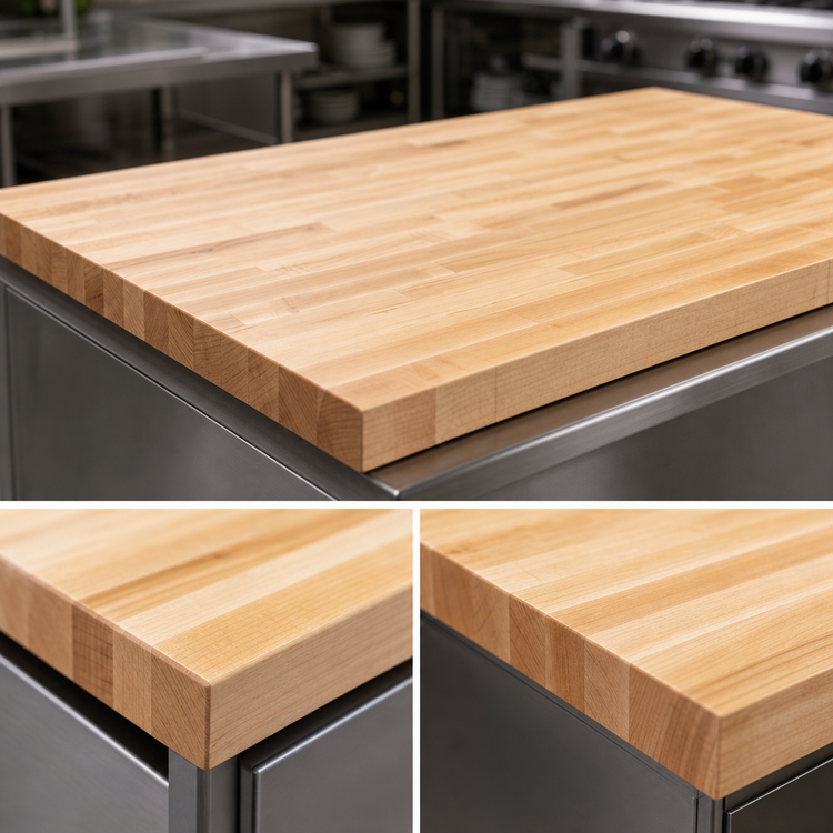 Product image #4 for Boos Block Northern Hard Rock Maple Blended Edge Grain Kitchen Countertop, 48 x 38 x 1-1/2 Inches, Varnique Finish