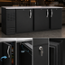 Thumbnail image #4 for Beverage-Air BB94HC-F-B Three-Section Food-Rated Back Bar Refrigerator with Solid Doors, Black Exterior