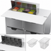 Thumbnail image #5 for Beverage Air 48-Inch Two-Section Refrigerated Sandwich Prep Table with 4 Drawers, 8 1/6-Size Pan Top, and 17-Inch Cutting Board