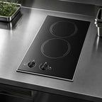 Thumbnail image #4 for Summit Commercial CR2220B 12-Inch Built-In Two-Burner Radiant Electric Cooktop with Black Ceramic Glass Surface and Manual Controls