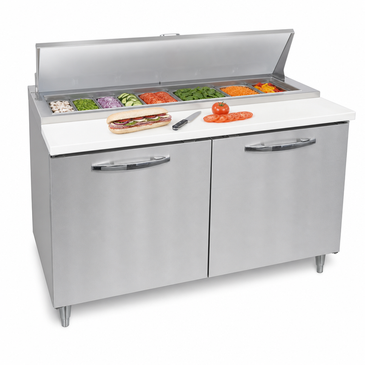 Product image #4 for Continental Refrigerator D48N18M Designer Line 48" Mighty Top Sandwich Prep Table with 18 Pan Capacity