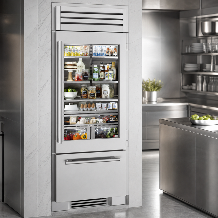 Product image #4 for True Residential 36-Inch One-Section Upright Refrigerated & Freezer Column with Built-In Ice Maker
