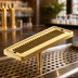Thumbnail image #4 for Perlick 5000 Series Surface-Mount Drip Pan with Removable Glass Rack, Tarnish-Free Brass, 5-3/8 x 4-7/8 Inches