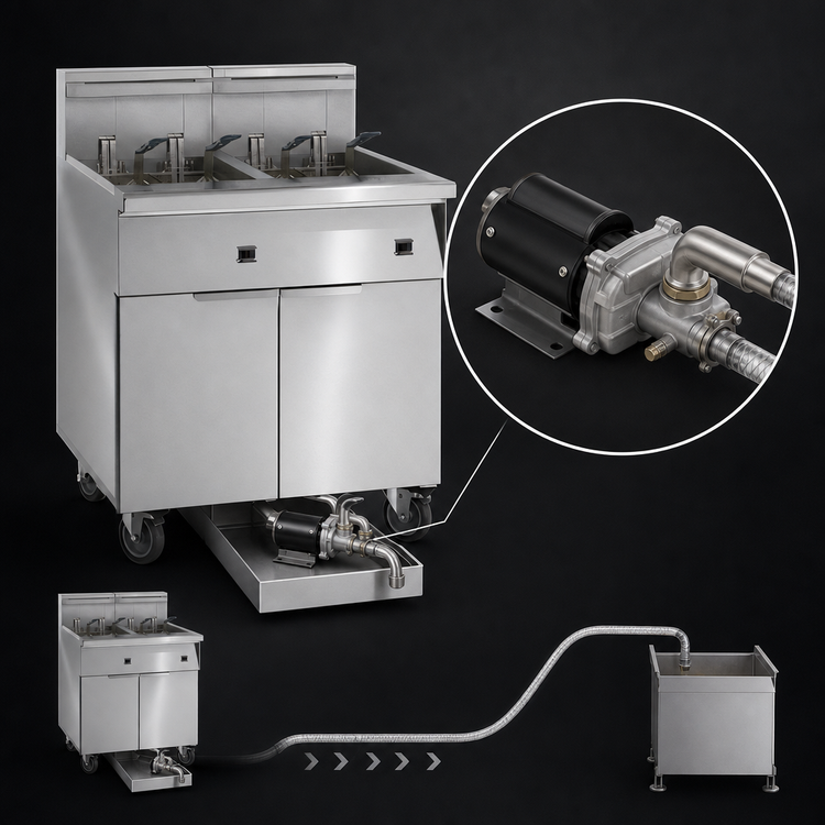 Product image #4 for Imperial Electric Triple Battery 75 lb. Floor Model Fryer with Built-In Space Saver Filter System and Immersed Elements