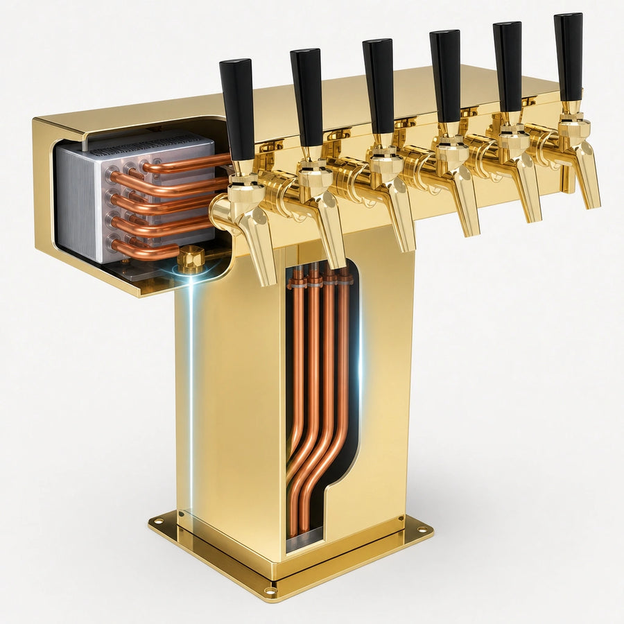 Copper Coolant Lines And Cold Block