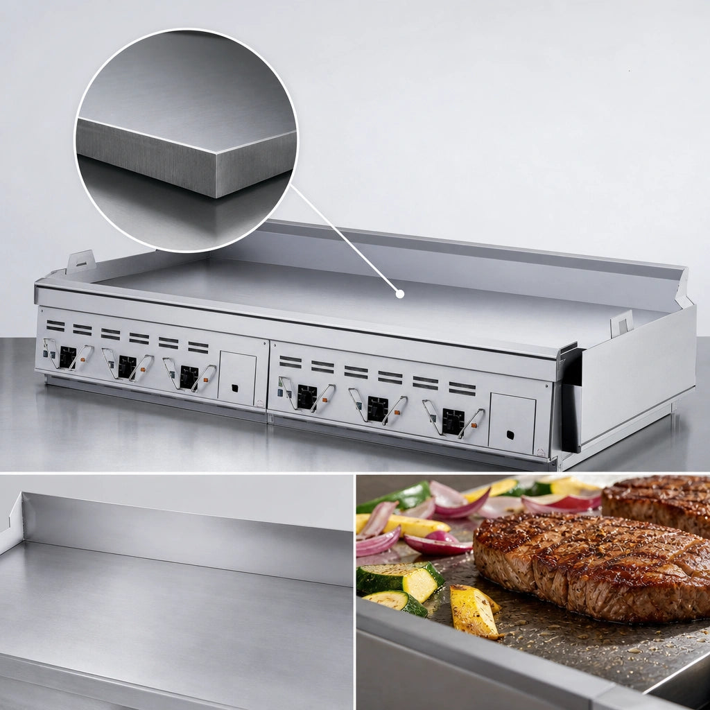 1-Inch Polished Steel Griddle Plate