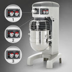 Thumbnail image #4 for Hobart Food Machines - Mixers HL400-2 40-Quart Floor Planetary Mixer, 3-Speed, 20-Minute Timer, #12 Hub, Unit Only