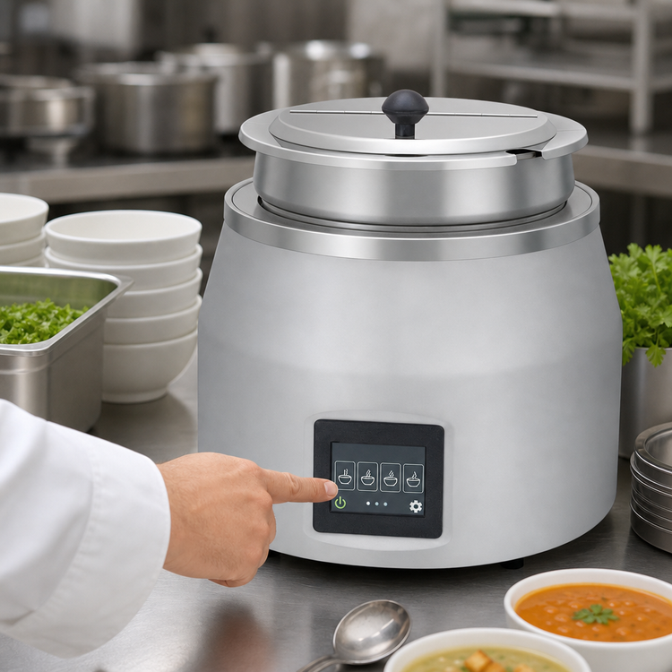 Product image #4 for Hatco Quick Ship Countertop Dry Soup Warmer, 11-Quart, 120V, Clear Anodized Finish