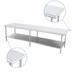 Thumbnail image #4 for 84 Inch x 14 Inch Stainless Steel Work Table with Adjustable Undershelf