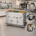 Thumbnail image #4 for Dinex ServeXpress DXPDME5PTSB Mobile Electric Hot Food Counter with 5 Sealed Wells