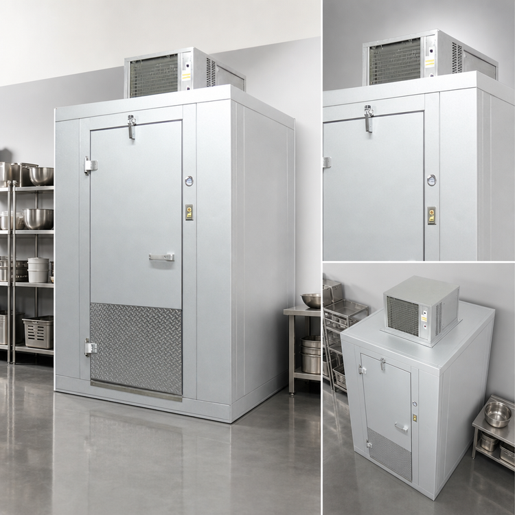 Product image #4 for Arctic Industries Indoor Walk-In Cooler with Floor, Top-Mount Self-Contained Refrigeration, 6' x 11'9" x 7'8 1/2"