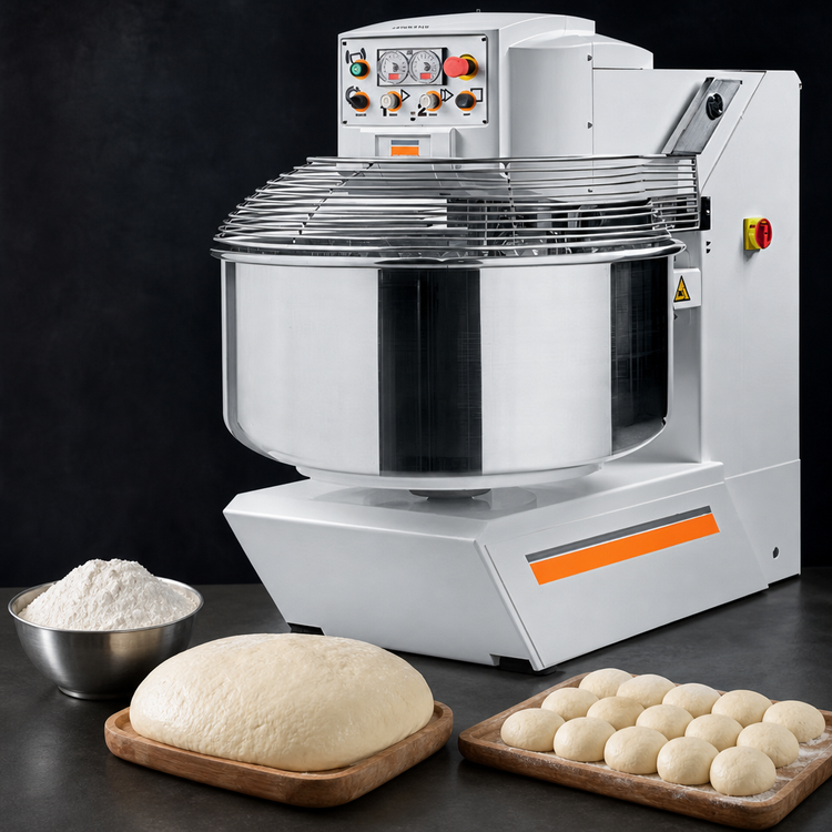 Product image #5 for Trento Avancini MOMA 80 Floor-Model Spiral Dough Mixer, 143 Qt Bowl, 176 lb Dough Capacity, 208V/3-Phase