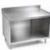 Thumbnail image #4 for Spec-Master Marine Series Stainless Steel Work Table with Open Front Cabinet Base, 84 Inch x 30 Inch, 4-1/2 Inch Backsplash