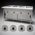 Thumbnail image #4 for Advance Tabco Triumph (Supreme) HF-4E-240-DR 240V Electric Hot Food Table, 4 Open Wells, Stainless Steel, Enclosed Base
