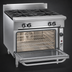 Thumbnail image #4 for Vulcan V Series 36-Inch Stainless Steel Heavy Duty Gas Range with 4 Open Burners and Convection Oven