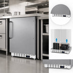 Thumbnail image #5 for Summit Commercial ALFZ36CSS Commercial 1-Section Undercounter All-Freezer, 2.68 Cu. Ft., Stainless Steel, Solid Reversible Door