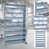 Thumbnail image #4 for Quantum Sloped Single-Sided Steel Pick Rack with 8 Shelves, 36 x 12 x 63.5 Inches