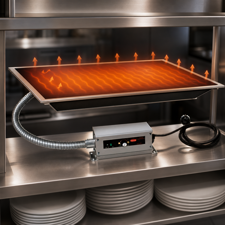 Product image #4 for Hatco HBGB-3618 36-Inch Built-In Heated Base Glass Warming Shelf