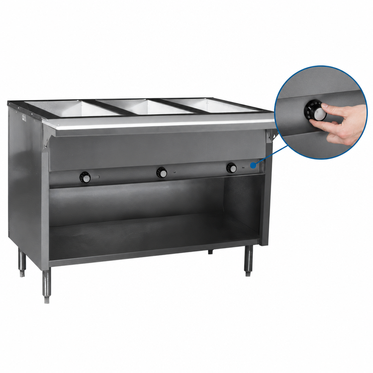 Product image #4 for Eagle Group Spec-Master Electric 63-1/2 Inch Hot Food Table with 4 Wet/Dry Wells