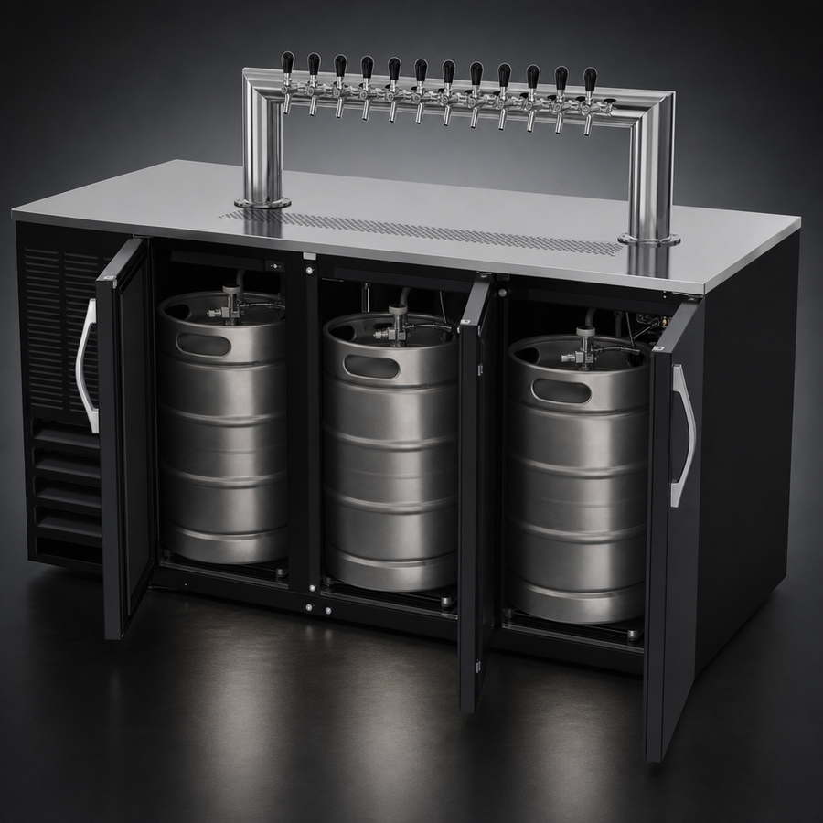 Three Half-Barrel Keg Capacity