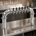 Thumbnail image #4 for Krowne Pass-Through Pipe Beer Tower, 6 Faucet Capacity, Air-Cooled, Brushed Stainless Steel