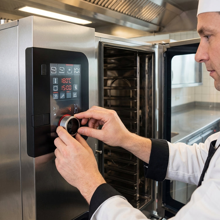 Product image #3 for Convotherm C4 ED 20.10GB-N EasyDial Roll-In Full-Size Gas Combi Oven with Boiler