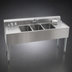 Thumbnail image #4 for Eagle Group 1800 Series 60 Inch Three-Compartment Underbar Sink Unit with Left and Right Drainboards