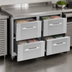 Thumbnail image #4 for Victory Refrigeration VUFD48HC-4 48-Inch Two-Section Undercounter Freezer with 4 Drawers, Self-Contained Rear-Mounted, 11.04 Cu. Ft.