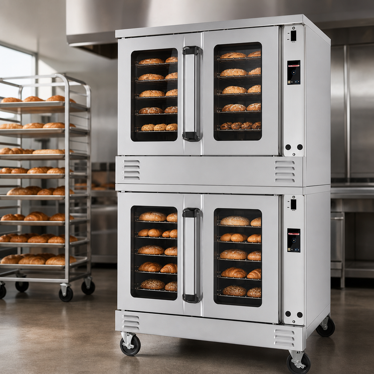 Product image #4 for Southbend Platinum Series Double-Deck Bakery Convection Oven, Electric, Touchscreen, 7.5 kW Per Deck, Independent Doors, Ventless