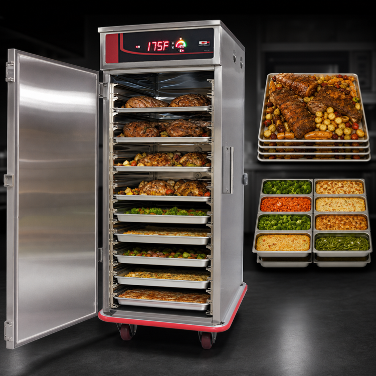 Product image #4 for Carter-Hoffmann GTH7 Gridless Heated Transport Cart, 7 Full-Size Sheet Pan / 14 Full-Size Hotel Pan Capacity, AC/DC Powered