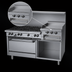 Thumbnail image #4 for Garland G Starfire Pro 60-Inch Gas Restaurant Range with 6 Open Burners, 24-Inch Raised Griddle/Broiler, Standard Oven, and Storage Base