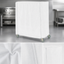 Thumbnail image #4 for Metro 60 x 24 x 54 Inch White Uncoated Knitted Polyester Cart Cover with PVC Zipper