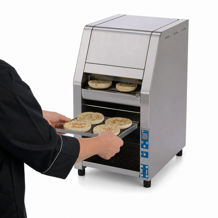 Product image #4 for Antunes Radiant Countertop Conveyor Toaster with Two Lanes and Integrated Holding Zone