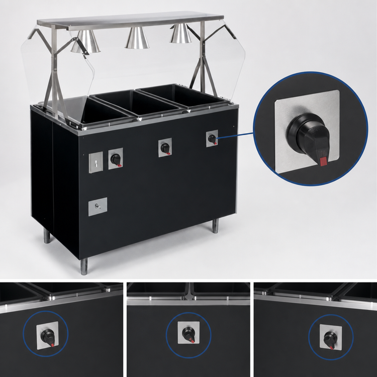 Product image #4 for Vollrath 2-Series Affordable Portable Deluxe 4-Well Mobile Hot Food Station