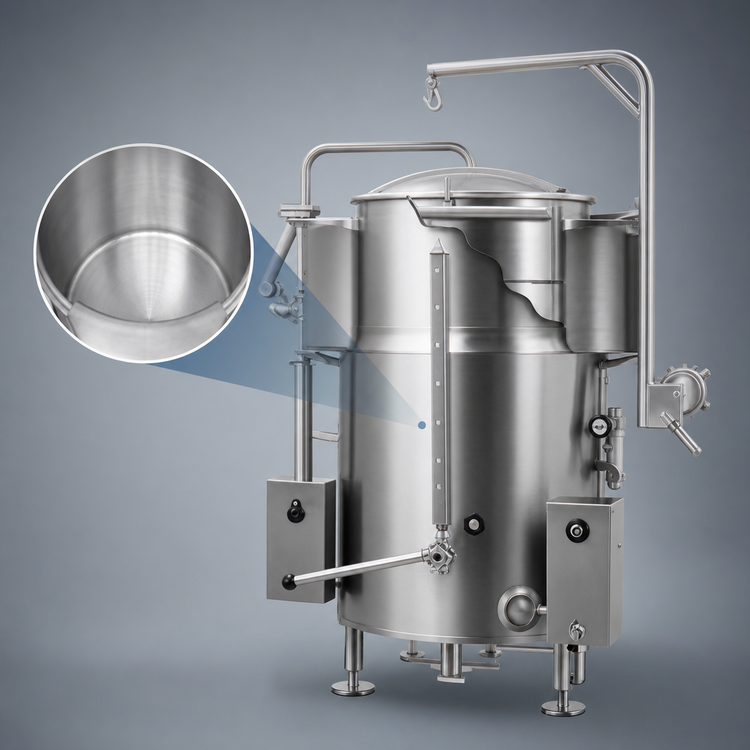 Product image #4 for Legion LTCRG-40 40-Gallon Insulated Steam Jacketed Gas Coffee Kettle