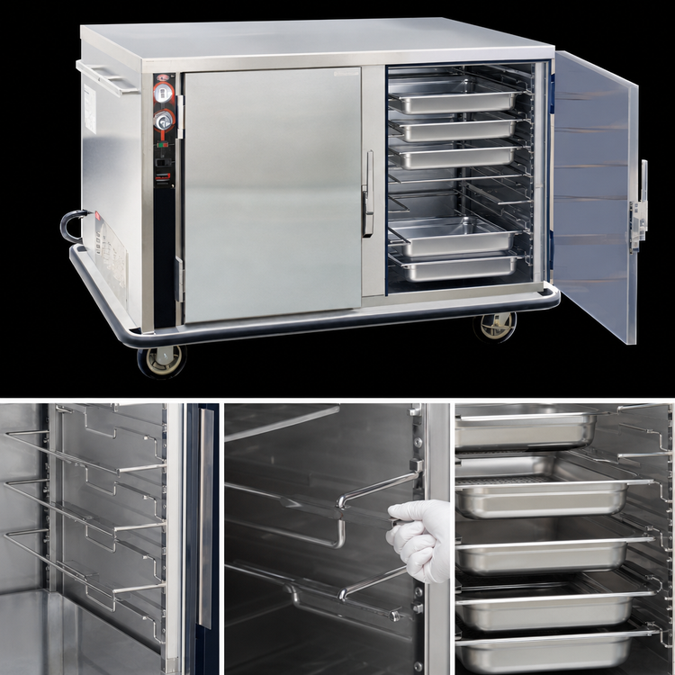 Product image #4 for FWE Humi-Temp Mobile Humidified Heated Holding Cabinet with 10 Universal Tray Slides