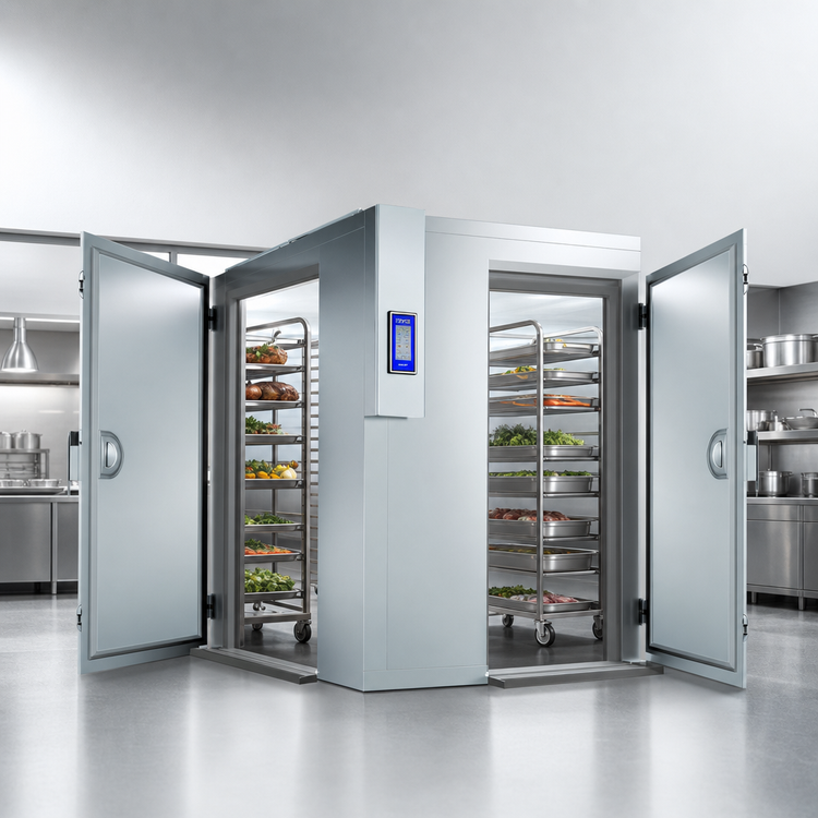 Product image #4 for Irinox MultiFresh MF 500.2 2T Pass-Thru Roll-In Blast Chiller/Shock Freezer with Remote Air-Cooled Condensing Unit