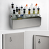 Thumbnail image #4 for San Jamar Double Stainless Steel Keyhole-Mount Speed Rail, 10-Bottle Capacity
