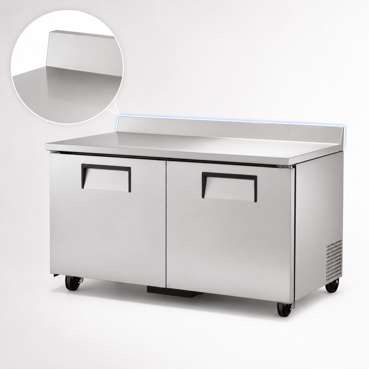 Product image #4 for True 60-Inch Two-Section Worktop Refrigerator with Rear-Mounted Self-Contained Refrigeration