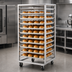 Thumbnail image #4 for Channel Manufacturing Double Section Side-Loading Stainless Steel Bun Pan Oven Rack, 24-Pan Capacity