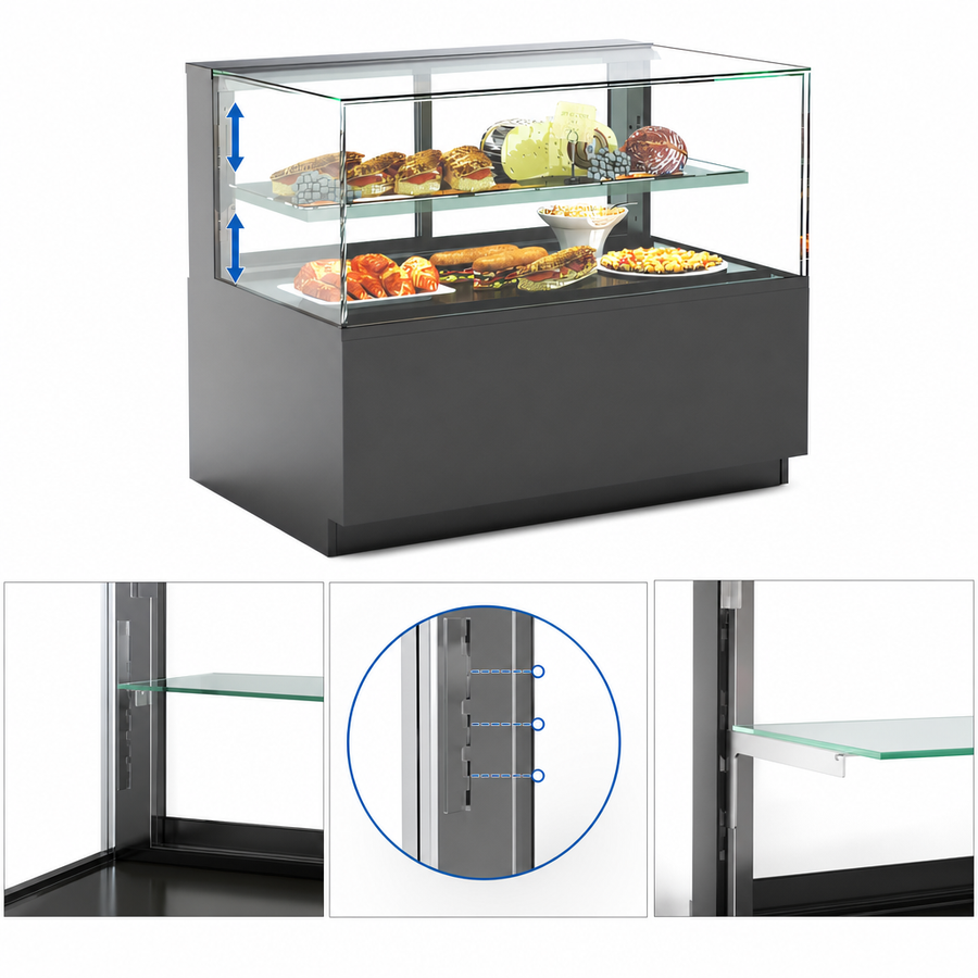 Adjustable Clear Glass Shelf