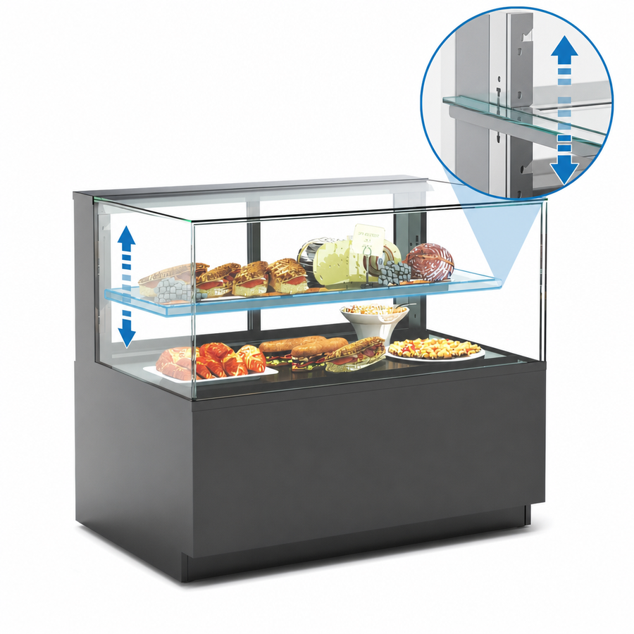 Adjustable Clear Glass Shelf