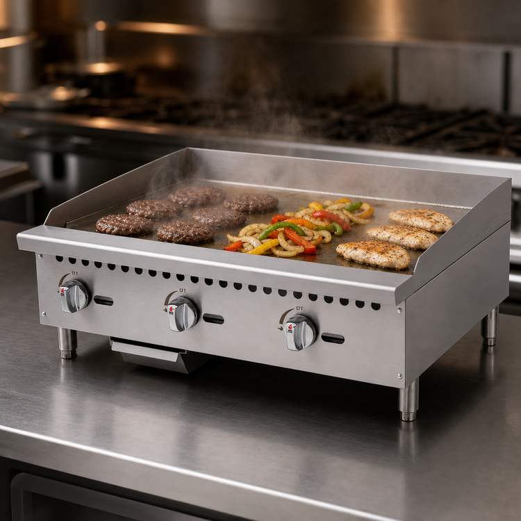 Product image #4 for Migali Competitor Series 36-Inch Countertop Natural Gas Griddle with Manual Controls