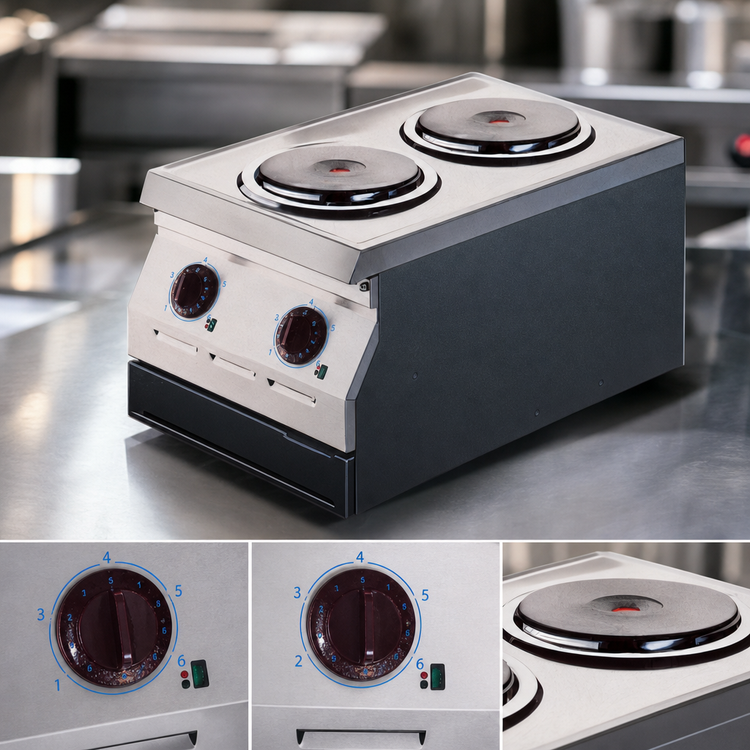Product image #4 for Garland Designer Series 15-Inch Countertop Electric Hot Plate with 2 Sealed Solid Elements, 4 kW