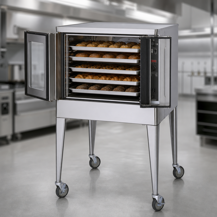 Product image #4 for Blodgett Premium Series MARK V-200 SGL Single-Deck Bakery Depth Electric Convection Oven, 5 Full-Size Pan Capacity